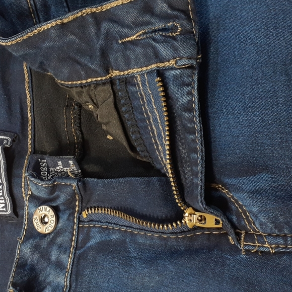 Nina Rossi Jeans Skinny Stretch Blue Jeans Size 5 - Picture 13 of 16